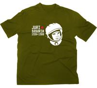 Styletex23 T-shirt Yuri Gagarin, cosmonaute USSR CCCP, olive, L