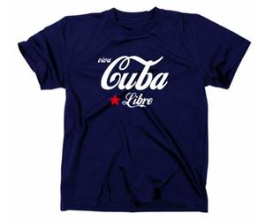 Styletex23 Viva Cuba/Cuba Libre T-Shirt, Fidel Castro, révolution XL Bleu