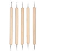 Stylets À Bille en Bois, Nail Art Strass Stylo Pointillage Pins Bille Traçant Gaufrage Double Extrémité Pour Manucure Papier de Transfert Carbone Peinture Rupestre Artisanat D'argile Art Gaufrage
