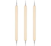 Stylets à Bille Lot de Set 3 Pièces, pour Sculpture en Argile | Deux Doubles Embouts Simple, pour Gaufrage, Tracé, Bois et Acier Inoxydable, Points Larges