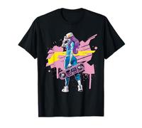 Styleuniversal Graffiti Boombox Girl Hip hop T-Shirt Multicolore Filles Small Short Sleeves T-Shirt