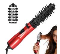 Styleur Pour Cheveux,Brosse Sécheuse Ionique Rotative 3 Températures - Brosse Soufflante Rotative À Ions Négatifs Avec Fonction Lisseur - Idéal pour Femmes et Voyage