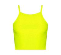 StyleWear Femmes Uni Bretelles Sans Manches Cami Soutien-Gorge Haut Dames D'été Spaghetti Court Mini Soutien-Gorge Débardeur (Jaune Néon UK 8-10)