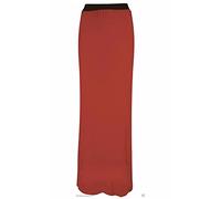 StyleWear Jupe longue sexy avec taille élastique pour femme Imprimé uni, rouille, 48-50