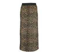 StyleWear Jupe longue sexy unie à taille élastique pour femme, Imprimé léopard marron., 44-46