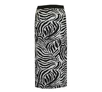 StyleWear Jupe longue sexy unie à taille élastique pour femme, Zébré, 36-38