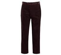 StyleWear Pantalon de bureau en velours côtelé extensible confortable pour homme avec passants de ceinture, marron, 48W x 27L