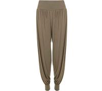 StyleWear Pantalon sarouel grande taille pour femme - Pantalon décontracté extensible sur toute la longueur - Legging Alibaba avec poignets à la cheville (Moka UK 12-14 pour femme)