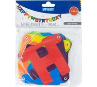 Stylex 14266 Guirlande de lettres "Happy Birthday" - 1,5 m