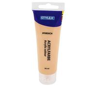 Stylex 28761 - Peinture acrylique à base d'eau - Tube de 83 ml - Pêche pastel - Mat - Haut pouvoir couvrant et couleur - Résistant à la lumière - Séchage rapide et imperméable