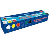 Stylex 28801, Noir, Bleu, Vert, Rouge, Blanc, Jaune, peinture à la détrempe, 18 ml, 6 pcs.