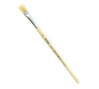 Stylex 35086 Pinceau à poils plats de taille 12 avec manche naturel pour peinture de pont, tempa, aquarelle, peinture à l'huile et acrylique, idéal pour l'école