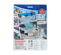 Stylex 25 Feuilles de Papier Photo, 180 g/m², Brillant, séchage Rapide, Convient pour Toutes Les imprimantes à Jet d'encre courantes, Blanc, DIN A4