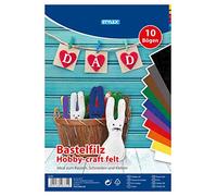 Stylex 46731 Lot de 10 feuilles de feutrine 20 x 30 cm Couleurs assorties, Taille unique, coloré
