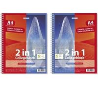 Stylex Cahier à spirales duo 80 feuilles Din A4