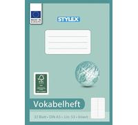 Stylex Carnet de vocabulaire 32 feuilles Din A5 ligné