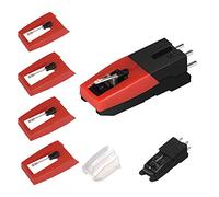 Styline Lot d'aiguilles pour tourne-disque avec 1 cartouche pour phonographe LP Rubis Stylet de rechange pour tourne-disque vinyle