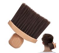 Styling Sweep - Fine Fiber Duster, Polished Timber Handle, Frictionless Bristle Hardware, Personal Grooming Management, Professional Salon Category, Brown 6in For Trimming Finishing