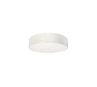 Stylische Plafonnier LEONOR Blanc Papier Rond 3-Flmg Habituel Salon Lampe