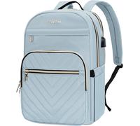 Stylish 15.6"" Laptop Backpack with USB Port, Blue, Classic