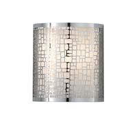 Stylish Applique VEINE Chrome Blanc Soie Hall Chambre À Coucher Lampe