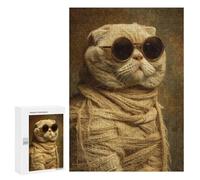 Stylish Cat in Sunglasses Puzzle 300 Pièces Educa Jouet en Bois Cadeau Unique Décoration Intérieure Jeu Éducatif Challenge Toy Adultes Et Enfants À Partir De 14 Ans 300 PCS