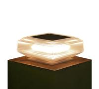 Stylish Column Lights - Solar Waterproof Lanterns for Patio | Aluminum Alloy with Pier Mount, Decorative Outdoor Lighting for Christmas Yard Porch Deck Fence Post Landscape Garden Accent