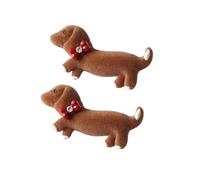 Stylish Dachshund Hairpin Flock Clip for Women Girl Kids Bangs Comfortable NonSlip Hair Accessories Gentle Design 2pcs Flock Dog Hair Clip