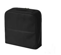 Stylish Handheld Partitioned Cosmetic Bag,Large Multi-Pocket Standing Makeup Bags with Detachable Mirror,Portable & Waterproof Travel Makeup Organizer with Multi-Compartments (Black, M)