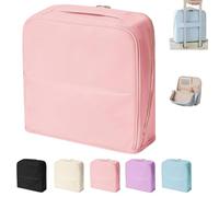 Stylish Handheld Partitioned Cosmetic Bag,Portable Standing Travel Makeup Bag with Mirror,Large Capacity PU Leather Multi-Pocket Organizer Bag with Compartments for Travel Daily Use