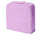 Stylish Handheld Partitioned Cosmetic Bag, Standing Make Up Bag with Mirror, Waterproof Standing Partition Makeup Bags for Travel, Bathroom Or Daily Use