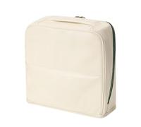 Stylish Handheld Partitioned Cosmetic Bag, Standing Toiletry Bag with Detachable Mirror & Luggage Strap for Travel