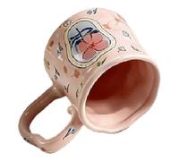 Stylish Milk Cup Mug, 330ml Watercolor Floral Ceramic, Beverage Container with Dreamy Design Kitchen Accessory Coffee Wine Cup Elegant Decorative for Home Desk Living Room Dorm Café Restaurant
