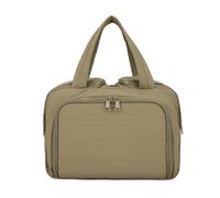 Stylish & Practical Travel Toiletry Bag, Lightweight Large Wide-Open Bag for Women - Puffy Makeup Organizer with Handle for Accessories & Toiletries on-The-go (Green)