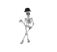 Stylish Skull Brooch Sturdy Alloy Gothic Jewelry For Women Detailed Designs Secure Pin Daily Party Gift Gothic Skull Jewelry