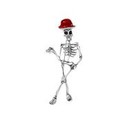 Stylish Skull Brooch Sturdy Alloy Gothic Jewelry For Women Detailed Designs Secure Pin Daily Party Gift Gothic Skull Jewelry