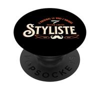 Styliste Homme L'original Le Vrai Cadeau Humour Styliste PopSockets PopGrip Adhésif