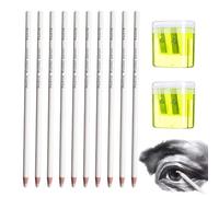 Stylo 10Pcs Gomme Crayon en Bois Comprend 2 taille-crayons Gomme Blanche pour Croquis et Révision Étudiants et Professionnels Art Peinture Projets Artistiques