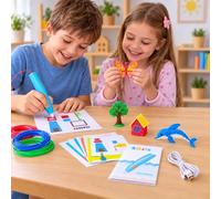 Stylo 3d basse température pour enfant dès 6 ans bleu