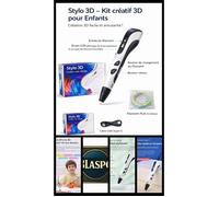 Stylo 3D Enfant - Kit Stylo Impression 3D avec Filament PLA 3 m et Câble USB-C, Stylo 3D Créatif pour Dessin 3D
