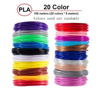 Stylo 3D multi-couleurs, 5m, 20 couleurs, pour tous les jours, matériaux d'impression à filament, câble d'imprimante de haute précision 5M 20 couleurs