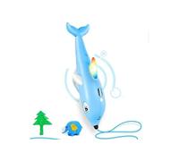 Stylo 3D Peinture Graffiti Rose Ecran LCD Température Réglable USB Chargement Bleu