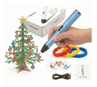 Stylo 3D Professionnel Ecran OLED USB-C Réglable Température/Vitesse Léger Kit Complet pour Création Enfants & Adultes bleu