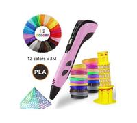 Stylo 3D - Stylo 3D pour enfants - Kit de démarrage stylo 3D - Avec écran LCD - 10 couleurs - Câble de 5 mètres- Dessin et peint