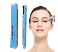 Stylo 4 en 1 pour le contour et l'illumination des sourcils,4 couleurs en 1 stylo | maquillage voyage étanche, produit beauté portable multifonctionnel, 4 couleurs dans 1 stylo Zonewd