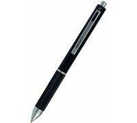 Stylo à bille - 3 couleurs + mine graphite - Embout gomme - Métal noir - ONLINE Noir