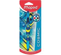 Stylo à bille - 4 couleurs - Bleu rouge vert et noir - Double pointe - Cosmic - Maped
