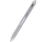 Stylo à bille - 4 en 1 - 3 couleurs + mine graphite - Embout gomme - Argent - Online