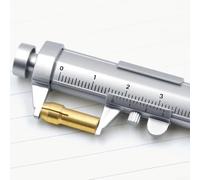 Stylo à bille à encre gel de 0 5 mm avec échelle de mesure du pied à coulisse pour une écriture quotidienne et des tâches précises de mesure de la longueur (bleu)