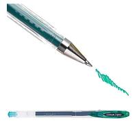 Stylo à bille à encre liquide Uni-Ball Rollerball Signo Basicos UM-120 vert 12 pièces